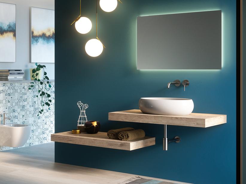 TOPSY WASCHTISCHPLATTE cm. 120x48xH8 EICHE NATUR | IperCeramica