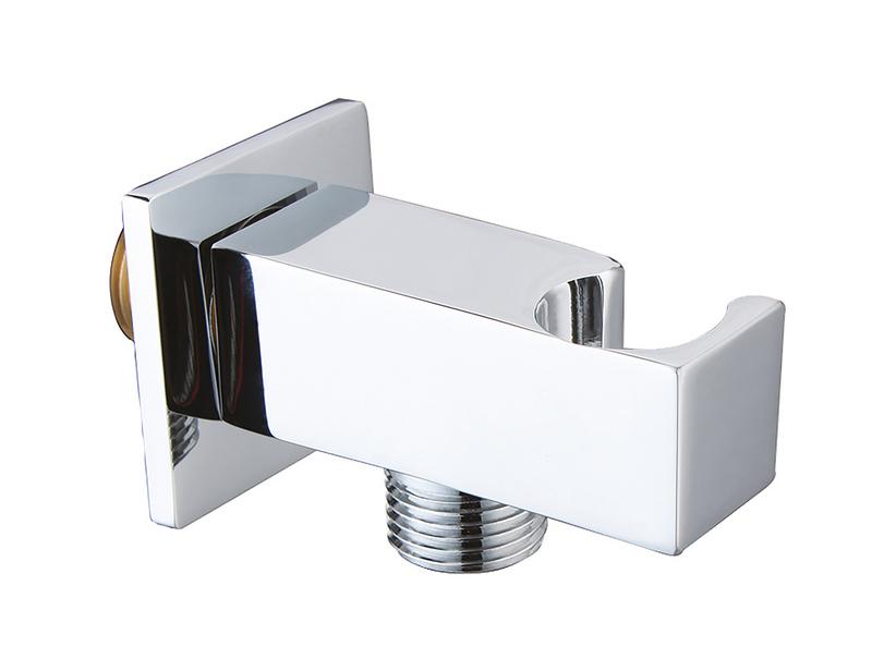 WANDANSCHLUSS MIT BRAUSEHALTER QUADRATISCH M.M 1/2 MESSING CHROM | IperCeramica