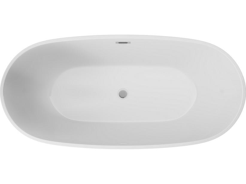Freistehende Badewanne mit Füßen Alpinia cm 150x73,5x58 Weiß glänzend | IperCeramica