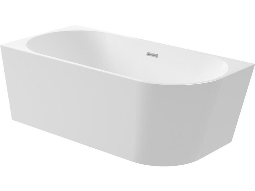 Linke Eckbadewanne mit Füßen Silia cm 150x75x58 Weiß glänzend | IperCeramica