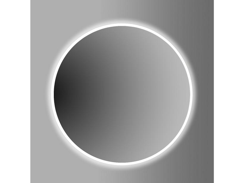 Silver LED-Badezimmerspiegel Ø110 mit sandgestrahltem Rand mit Hintergrundbeleuchtung | IperCeramica