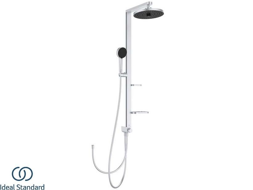 Duschsäule Ideal Standard® Alu+ Duschkopf und Handbrause 2 Funktionen Matt Silver | IperCeramica