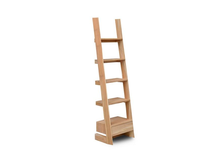 Badmöbel Kyoto Etagere 5 Fächer und 1 Schublade Natur Teak | IperCeramica