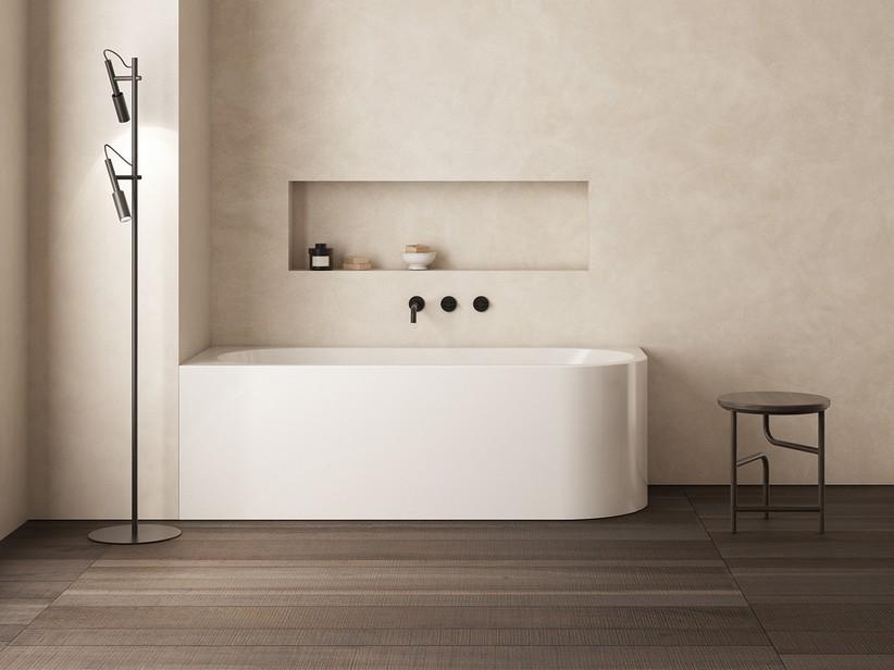 Eckbadewanne Nives 170x70 cm Links Mattweiß | IperCeramica
