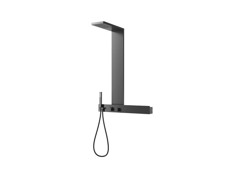 Duschpaneel mit Multifunktionsablage Luna Spa Schwarz matt | IperCeramica