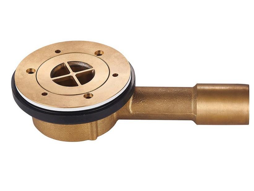 Ablaufgarnitur Low Round Ø90 mm abgesenkt aus Messing | IperCeramica