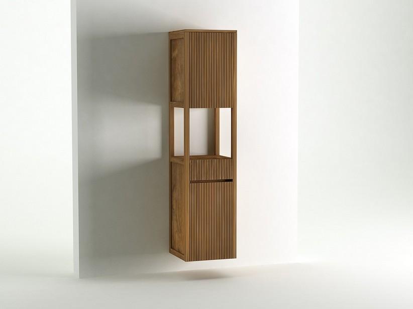 Hochschrank LOMBOK aus Massivholz Natur Teak | IperCeramica