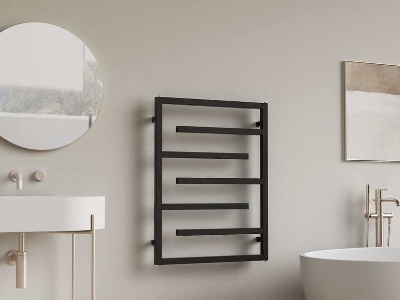 Handtuchheizkörper Tetris 80x60 Schwarz matt | IperCeramica