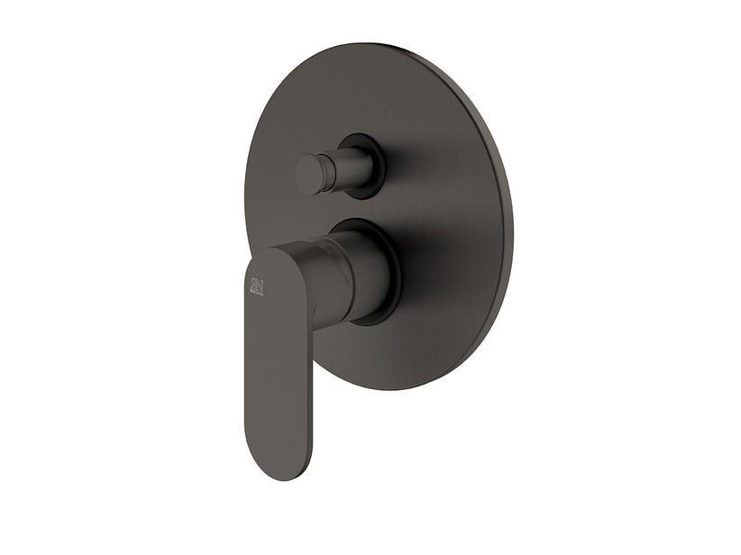 Blende für Duscharmatur Einbau Olmo mit Umschaltventil Gun Metal | IperCeramica