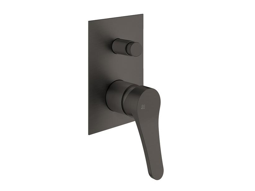 Blende für Duscharmatur Einbau Mamba mit Umschaltventil Gun Metal | IperCeramica