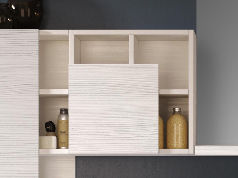 HÄNGESCHRANK QUBO OFFEN QUADRATISCH HÖHE 45 cm BIANCO MATRIX | IperCeramica