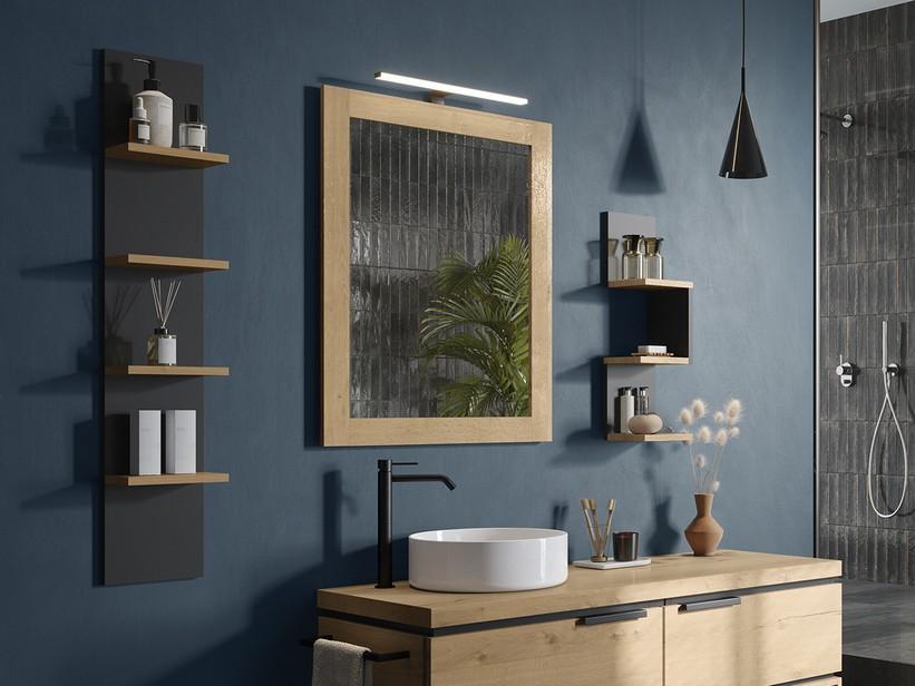 OXYGEN Spiegelschrank 90x65 H51 Eiche Knoten | IperCeramica