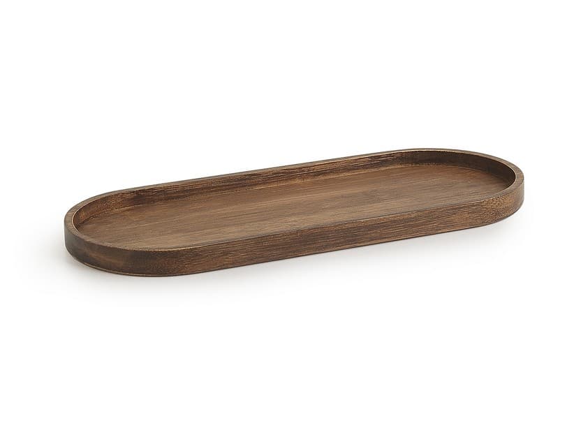 Tablett Lya Naturholz dunkel Bambus | IperCeramica