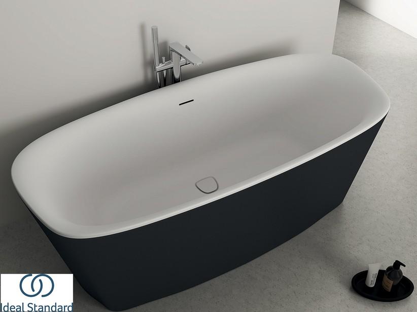 Freistehende Badewanne Ideal Standard® Atelier Dea 170x75 cm Zweifarbig Weiß/Seidenschwarz Matt | IperCeramica