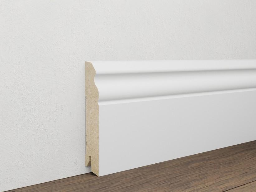 Sockelleiste MDF Weiss Herzoglich Länge 2,40m | IperCeramica