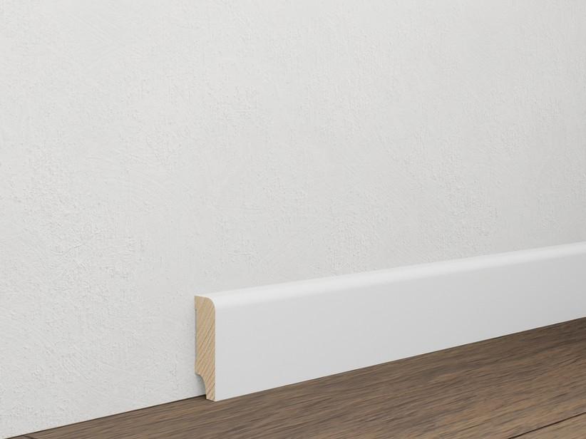 Sockelleiste Holz lackiert Weiss 6128 12X40X2400mm | IperCeramica