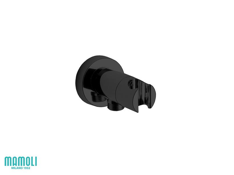 Duplex Wasseranschluss Pico mit Gelenk Schwarz Matt | IperCeramica