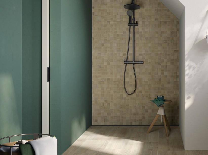 Mosaik Holiday Natural 31x31 Feinsteinzeug Eichenholzoptik Natur | IperCeramica