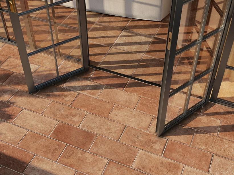 Fliese Impruneta Antico Out 20,3x40,6 Feinsteinzeug für Aussenbereich Cotto Antikoptik | IperCeramica