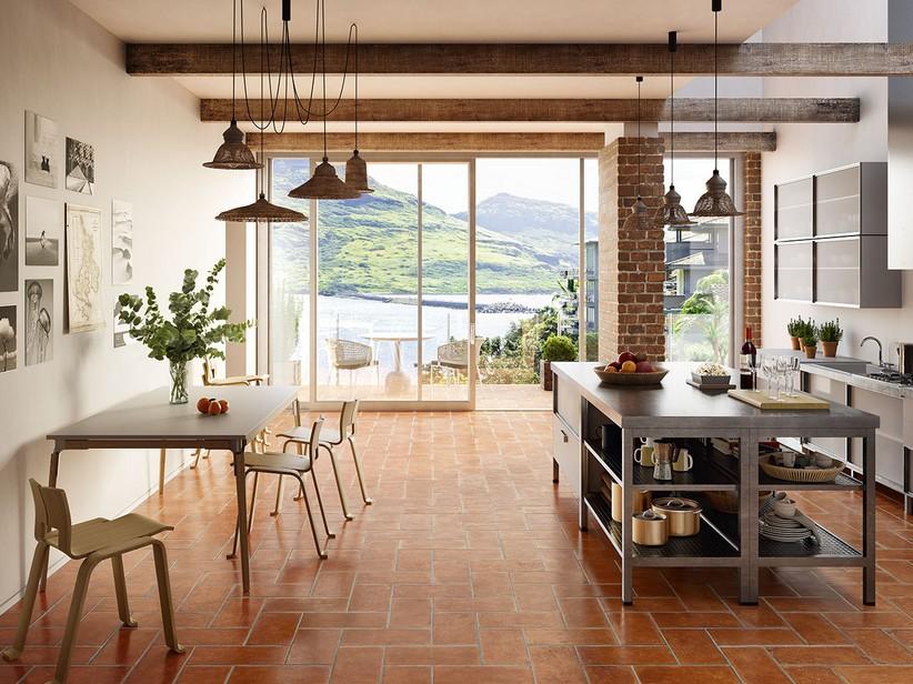Fliese Impruneta Rosso 20,3x40,6 Feinsteinzeug Cotto Optik | IperCeramica