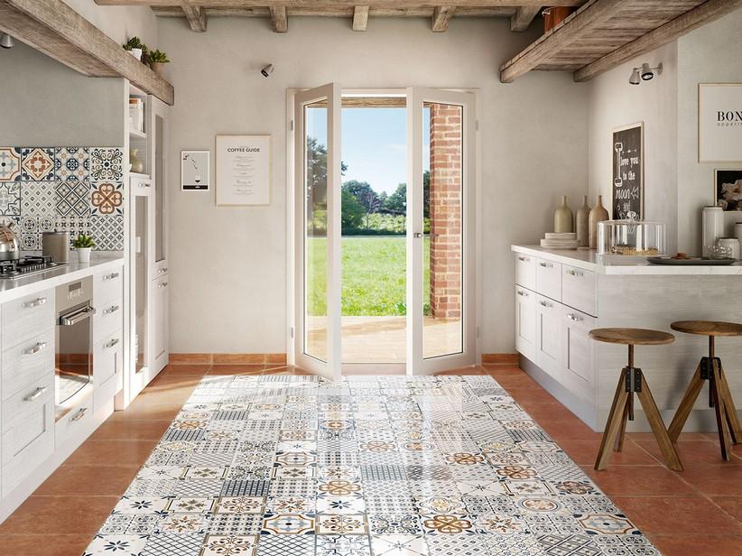Fliese Impruneta Rosso 40,6x40,6 Feinsteinzeug Cotto Optik | IperCeramica