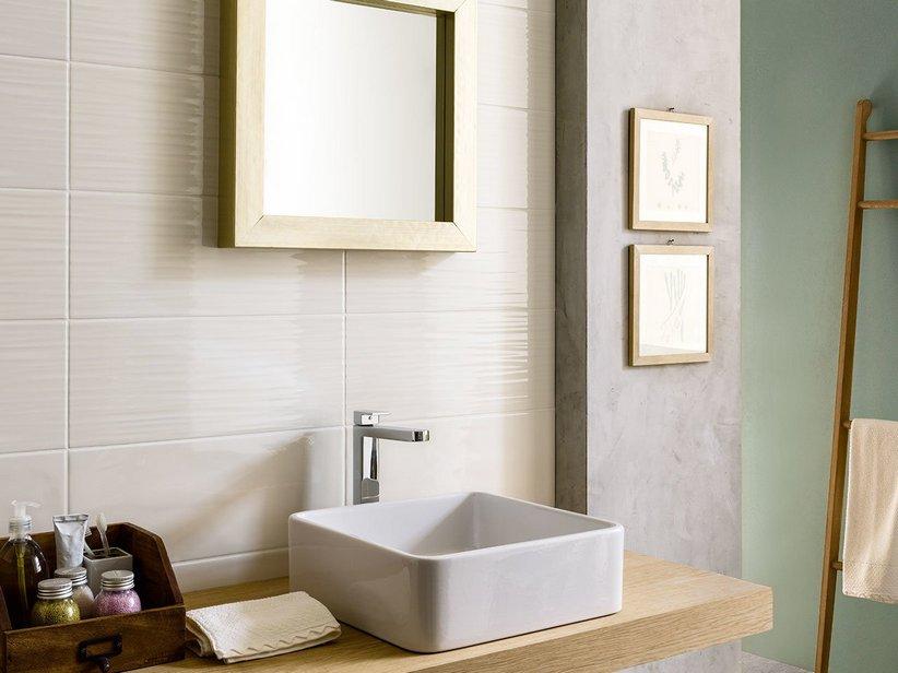 Wandfliese Lagoon White 20X50 Glänzend Weiss | IperCeramica