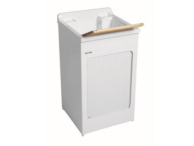 Waschküchenmöbel Lavacril 50x50 cm Weiß mit Rolladen | IperCeramica
