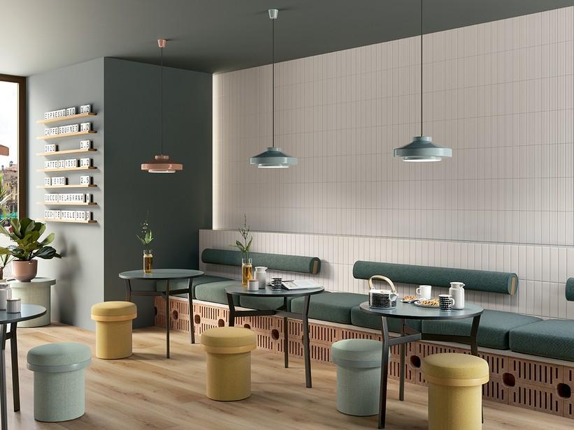 Wandfliese Mahjong Milk 6x24,6 Einbrand Weiß matt | IperCeramica