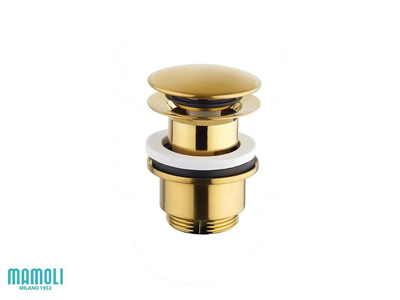 Pico/Gretha Ablaufgarnitur Klick-Klack für Waschbecken Mamoli mit Überlauf aus Messing gebürstet | IperCeramica