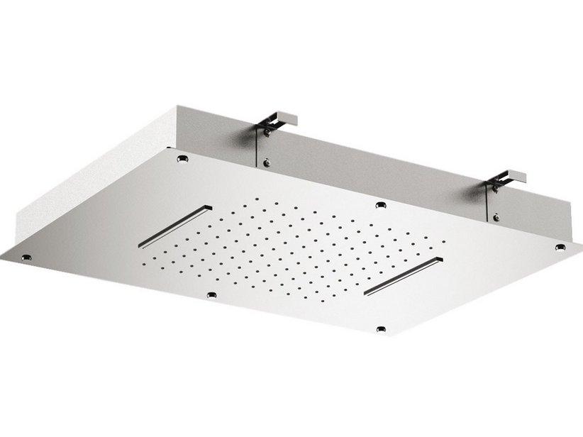 KOPFBRAUSE DECKENMONTAGE MEL 56X40 cm RECHTECKIG EDELSTAHL | IperCeramica