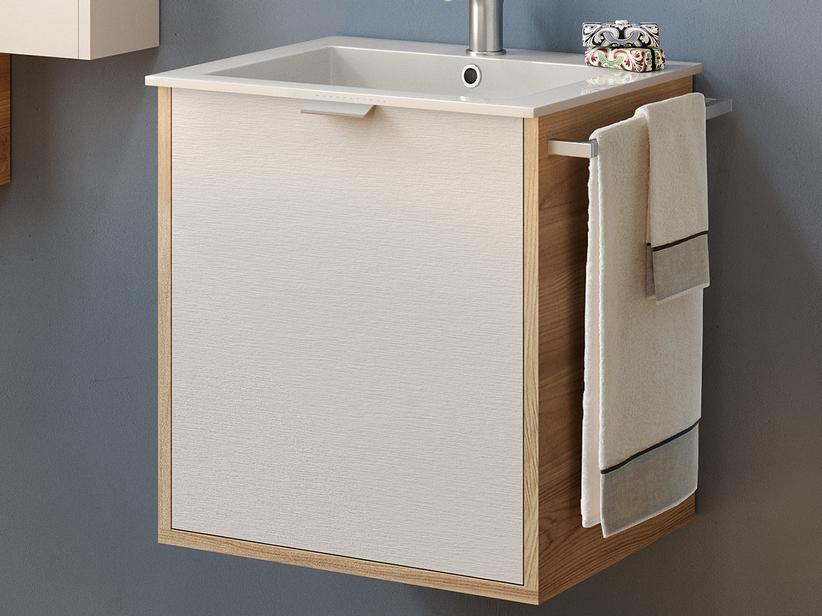 WASCHTISCHUNTERSCHRANK MILU' 50X39,5 cm H54 EICHE WEISS | IperCeramica