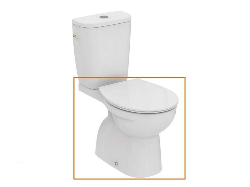 Wc Monoblock-WC Ideal Standard Quarzo-Eurovit mit vertikalem Abfluss Weiß glänzend | IperCeramica