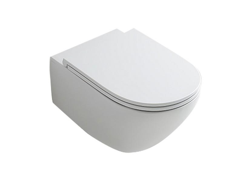 Hänge-WC Aquatech 55,5 cm Rimless Weiß Matt | IperCeramica