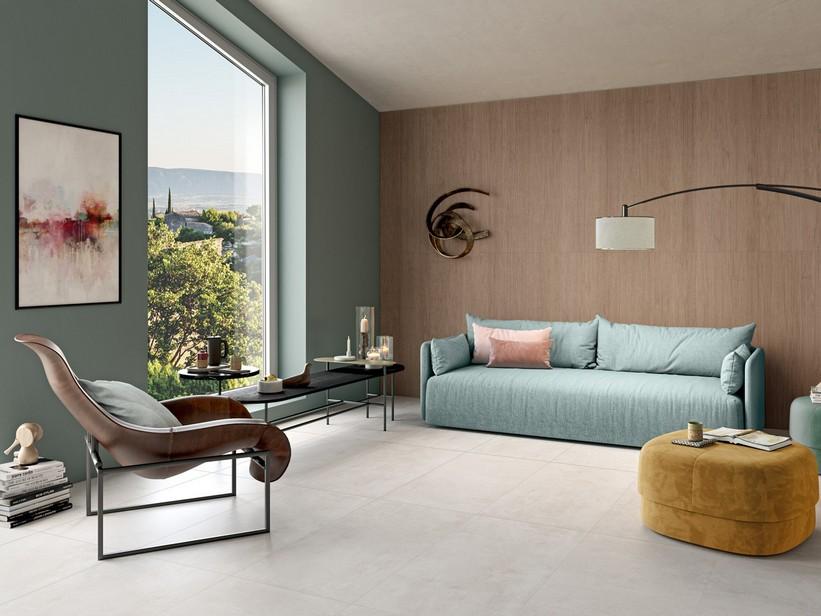 Fliese Must Ice 60x120 Feinsteinzeug Zementoptik Weiß | IperCeramica