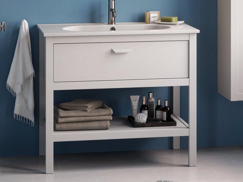 NEWPORT UNTERBAU 89x45xH79 WEISS ESCHE | IperCeramica