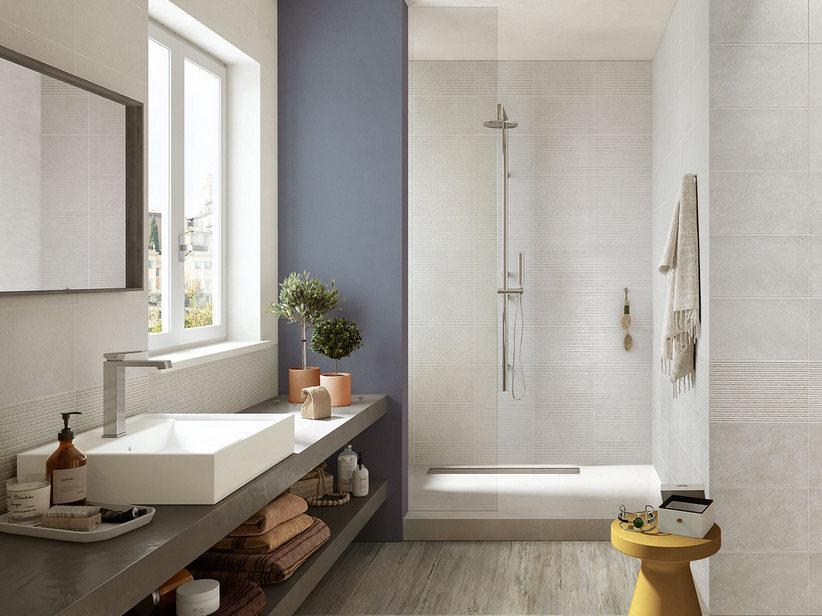 Wandfliese Opale Weiss 25X40 Steinoptik | IperCeramica