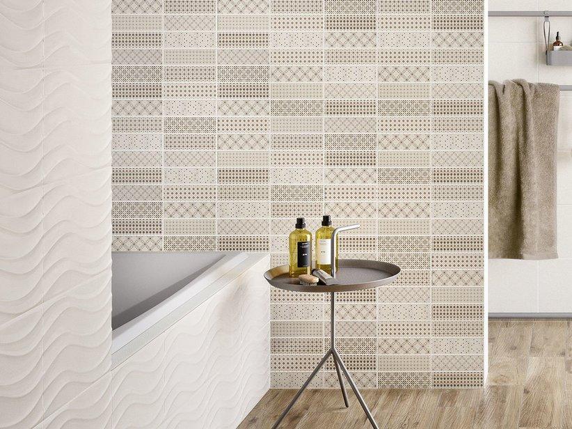 Wandfliese Pattern Wave 25X40 Wellenfläche 3D Weiss | IperCeramica