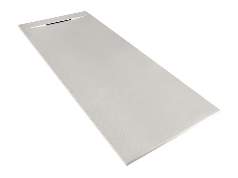 Duschwanne Matic 80x180 cm Harz mit gehämmerter Steinoptik Grau | IperCeramica