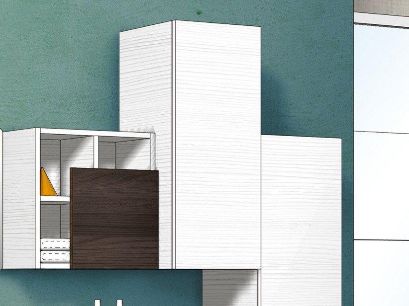 HÄNGESCHRANK QUBO H80 cm BIANCO MATRIX | IperCeramica