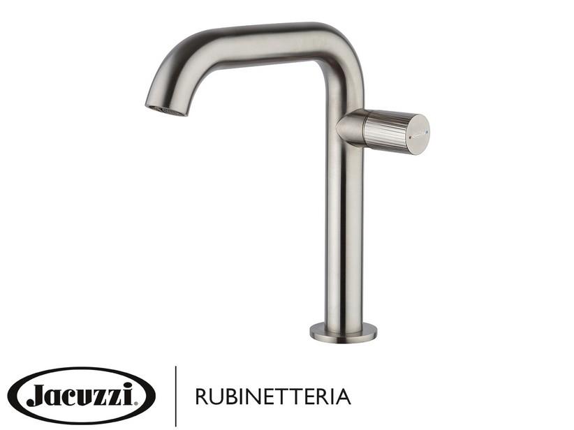 Mittlerer Waschtischmischer Jacuzzi® Giulia aus Edelstahl mit Ablaufgarnitur, Ausführung Edelstahl gebürstet | IperCeramica