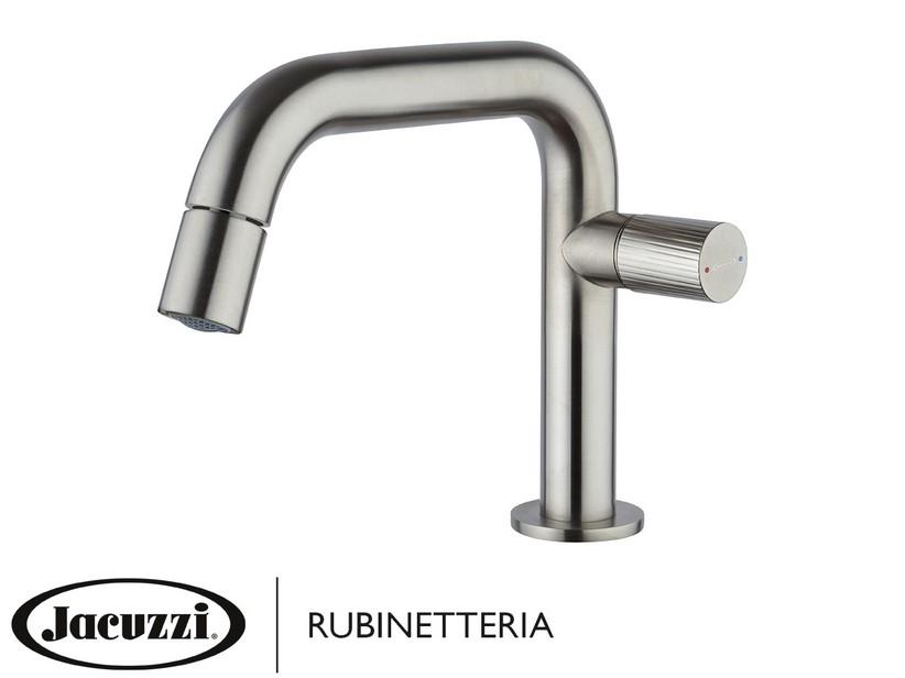 Mischer für Bidet Jacuzzi® Giulia aus Edelstahl mit Ablaufgarnitur, Ausführung Edelstahl gebürstet | IperCeramica