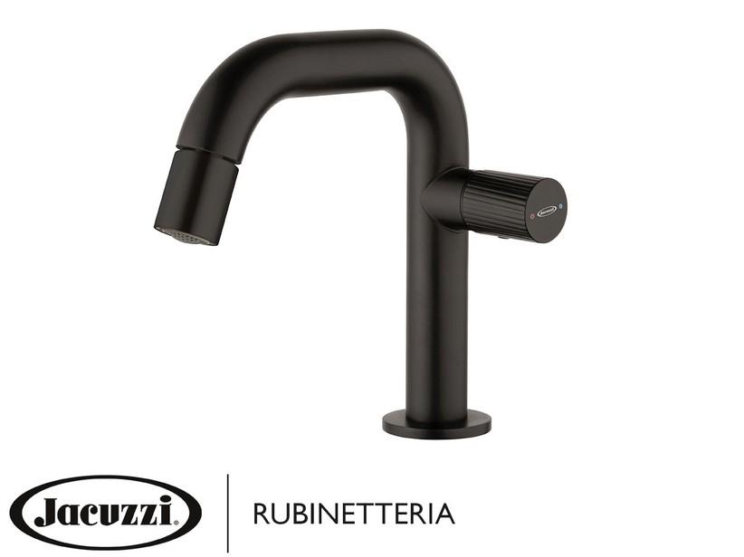 Mischer für Bidet Jacuzzi® Giulia aus Edelstahl mit Ablaufgarnitur Mattschwarz | IperCeramica