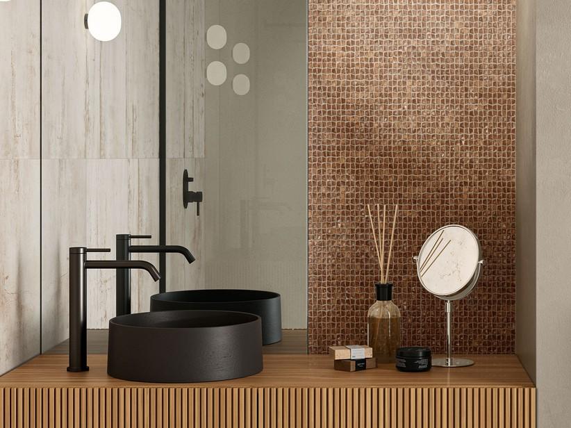 Aluminium Mosaik Shell Copper 30x31,2 cm Kupfer | IperCeramica