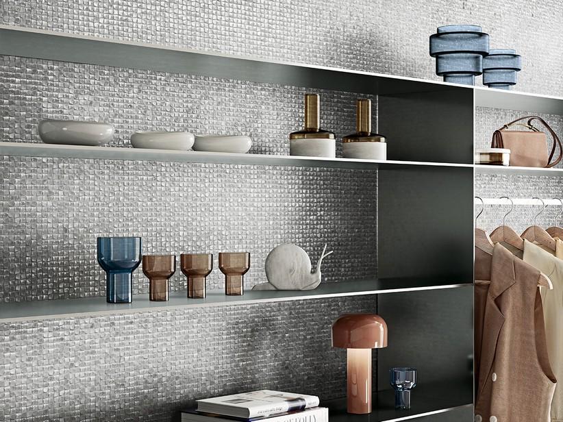 Aluminium Mosaik Shell Silver 30x31,2 cm Silbergrau | IperCeramica