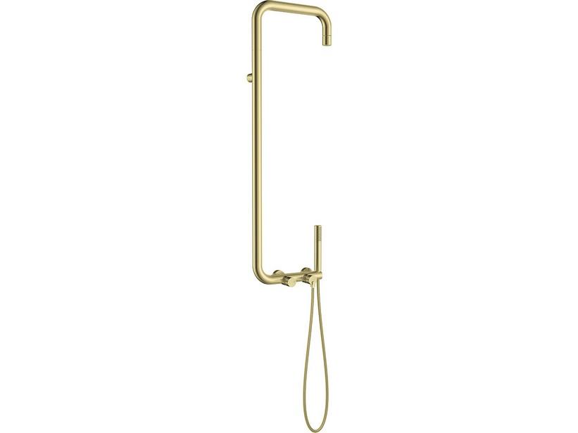 2-Funktionen-Duschsäule Silia, Ausführung in gebürstetem Gold | IperCeramica