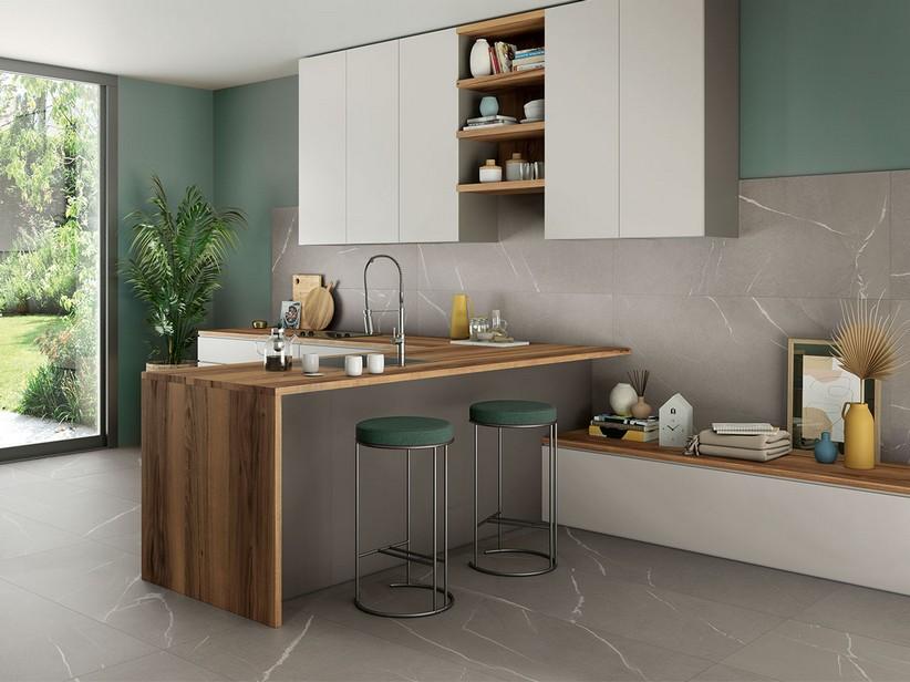 5 mm dünne Fliese Slim Piasentina Liscia 60X150, Feinsteinzeug mit der Optik von grauem Stein | IperCeramica