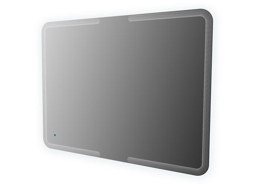 Olas LED-Badezimmerspiegel Touch 120x90, polierte Drahtstreifen | IperCeramica