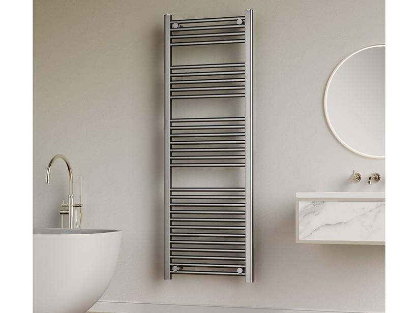 Handtuchheizkörper Flame 142x50 Gebürsteter Edelstahl-Effekt - PVD gebürstet | IperCeramica