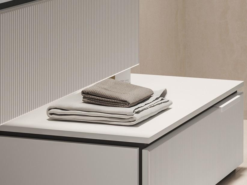 Platte TOUCH 70x51,5xH1,8 cm Weiß matt | IperCeramica