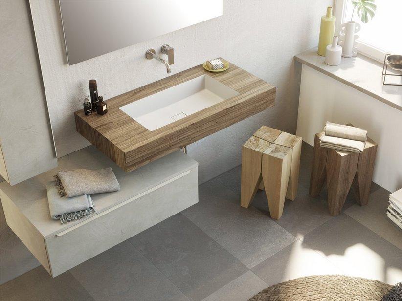 KONSOLE MIT EINBAUWASCHTISCH TOPSY UNITOP 100 cm OLD AGE | IperCeramica